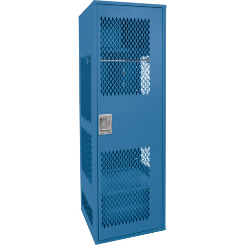 Gear Locker with Door, Steel, 24" W x 18" D x 72" H, Dark Blue Distribution Élite MP