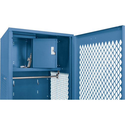 Gear Locker with Door, Steel, 24" W x 18" D x 72" H, Dark Blue Distribution Élite MP