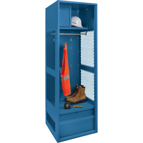Gear Locker, Steel, 24" W x 18" D x 72" H, Dark Blue Distribution Élite MP