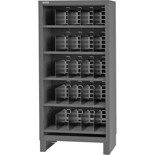Armoire robuste &agrave; façade ouverte avec s&eacute;parateurs, Acier, 0 tiroirs, 36" x 24" x 78", Gris Distribution Élite MP