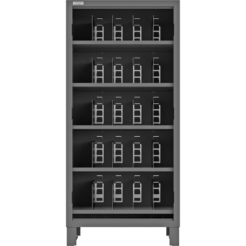 Armoire robuste &agrave; façade ouverte avec s&eacute;parateurs, Acier, 0 tiroirs, 36" x 24" x 78", Gris Distribution Élite MP