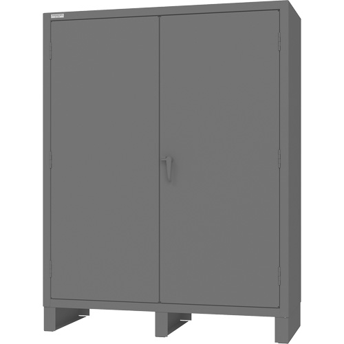 Armoire &agrave; portes encastr&eacute;es standards, Acier, 60" la x 24" p x 78" h, Gris Distribution Élite MP