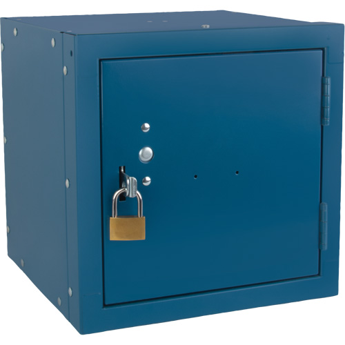 Stackable Cube Locker, 12" x 12" x 12", Steel, Blue, Knocked Down Distribution Élite MP