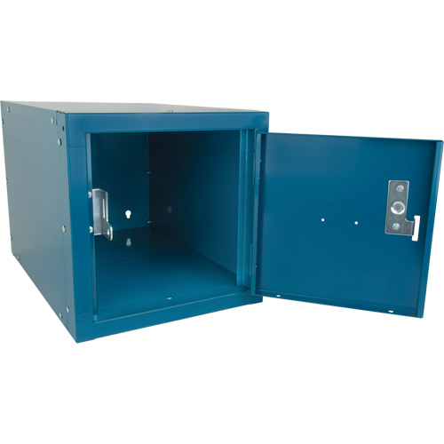 Stackable Cube Locker, 12" x 18" x 12", Steel, Blue, Knocked Down Distribution Élite MP