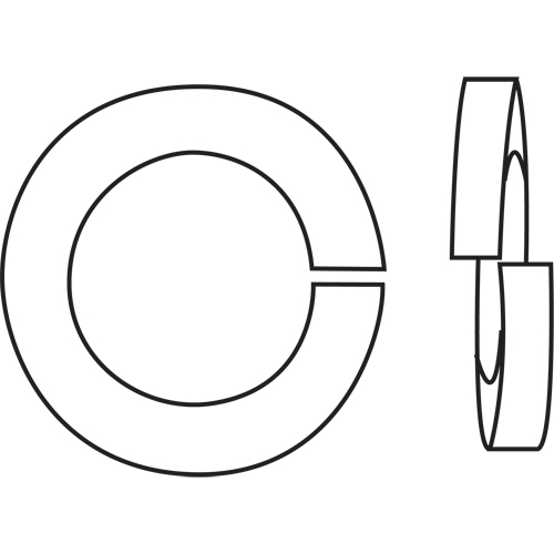 Rondelle d'arr&ecirc;t fendue, 1/4", Zinc jaune Distribution Élite MP
