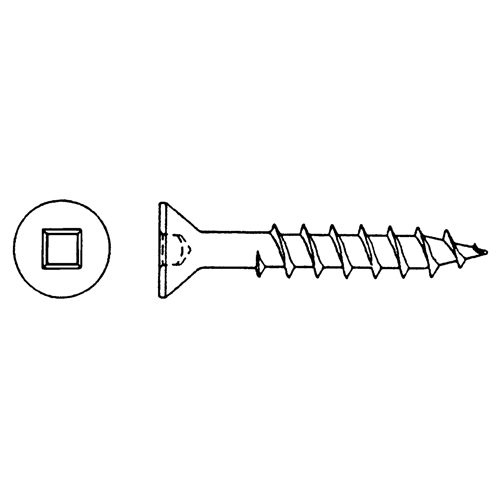 Vis &agrave; t&ecirc;te plate pour bois, #6 x 1-3/4" lo, Zingu&eacute; Distribution Élite MP