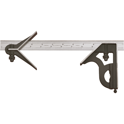&eacute;querres mixtes &agrave; t&ecirc;te carr&eacute;e & centre - S&eacute;rie No 11HC, avec t&ecirc;te en fonte, 300 mm lo, 0,5 mm et 1/32" Graduations, Acier, Ordinaire Distribution Élite MP