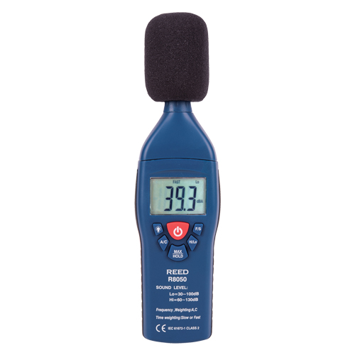 Sound Level Meter with Calibration Certificate, 30 - 100 dB/60 - 135 dB Measuring Range Distribution Élite MP