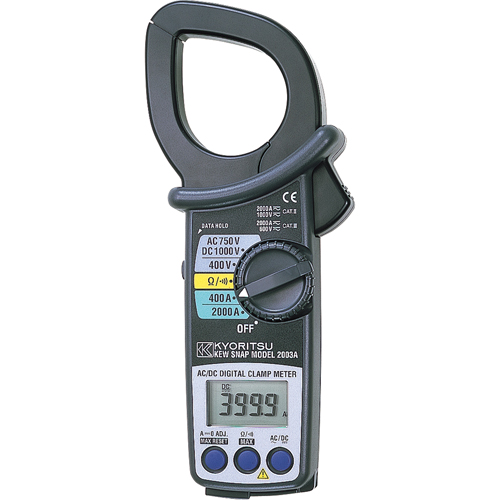 AC/DC Clamp Meter with Large Diameter Jaws, AC/DC Voltage, AC/DC Current Distribution Élite MP
