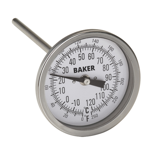Bi-Metal Thermometers, Contact, Analogue, 0-250°F (-20-120°C) Distribution Élite MP