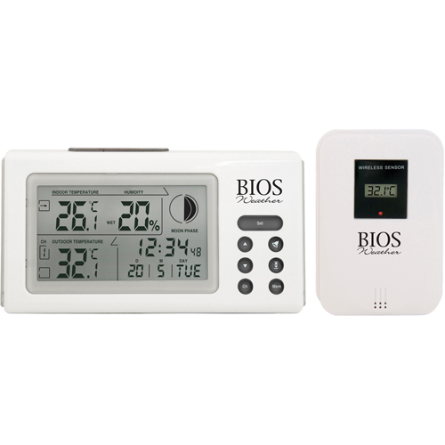 Indoor/Outdoor Thermometers With Clock, Contact, Digital, 32 to 122°F (0 to 50°C) Distribution Élite MP