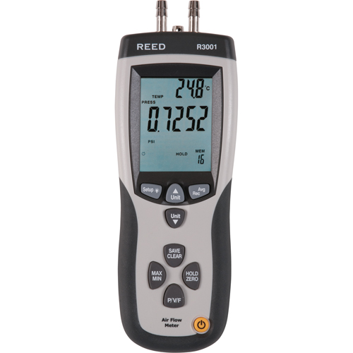 An&eacute;mom&egrave;tre &agrave; tube de pitot/manom&egrave;tre diff&eacute;rentiel avec volume d'air, Num&eacute;rique, 0 - 0,752 PSI Distribution Élite MP