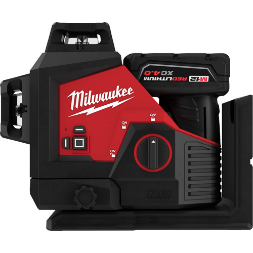 M12 360-Degree 3-Plane Cordless Laser Kit, 125' (38.1 m), 530 Nm Distribution Élite MP