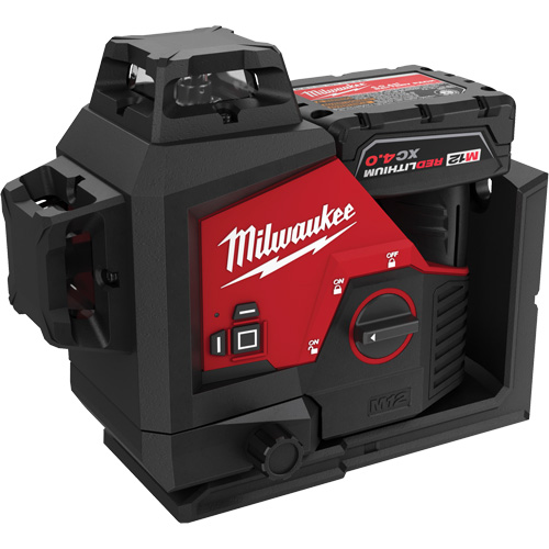 M12 360-Degree 3-Plane Cordless Laser Kit, 125' (38.1 m), 530 Nm Distribution Élite MP