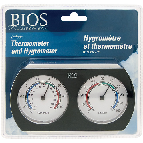 Thermom&egrave;tre-hygrom&egrave;tre d'int&eacute;rieur, 10°- 130° F ( -25° - 55° C ) Distribution Élite MP