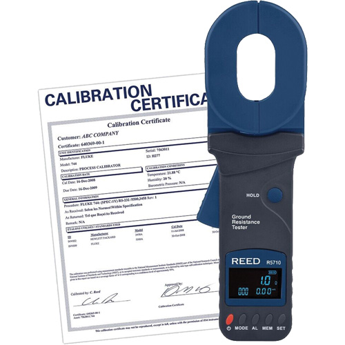 Testeur de r&eacute;sistance de terre &agrave; pince avec certificat de calibration Distribution Élite MP