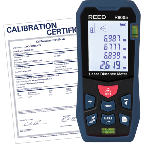 Laser Distance Meter with Calibration Certificate, 0' - 164' (0 m - 50 m) Range, Digital (Electronic) Distribution Élite MP