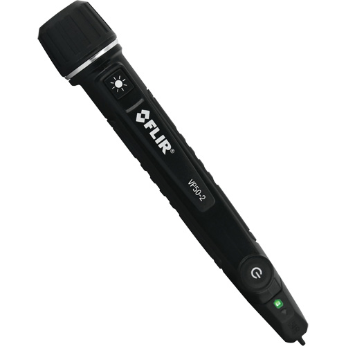 D&eacute;tecteur de tension sans contact triple alarme CAT IV avec lampe de poche VP50-2, 90 V c.a. - 1000 V c.a., Alerte Lumi&egrave;re & son Distribution Élite MP