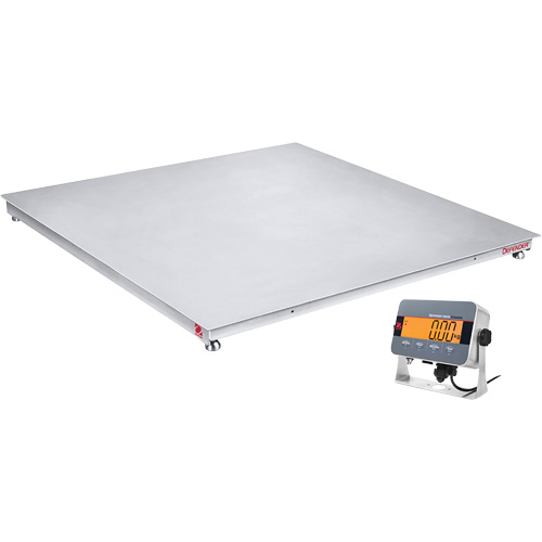DEFENDER 3000 Washdown Floor Scale, 2500 lbs. Capacity, 36" W x 36" L Distribution Élite MP