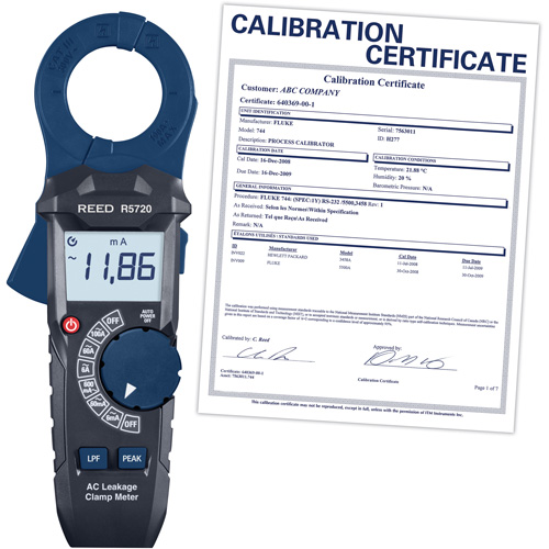 Pince amp&egrave;rem&eacute;trique pour fuite c.a avec certificat d'&eacute;talonnage Distribution Élite MP
