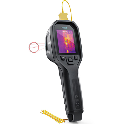 Cam&eacute;ra d'imagerie thermique IR 24:1 avec laser Bullseye et thermocouple de type K, 160 x 120 pixels, -10° - 45°C (14° - 113°F), 70 mK Distribution Élite MP