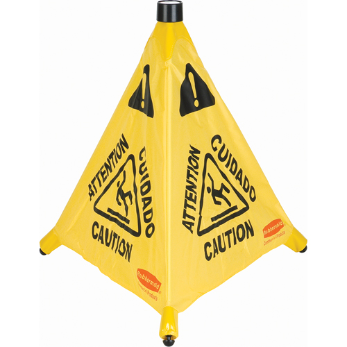 Pop-Up Safety Cone, Trilingual With Pictogram Distribution Élite MP