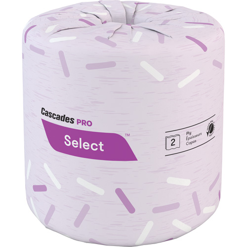 Pro Select&reg; Toilet Paper, 2 Ply, 500 Sheets/Roll, White Distribution Élite MP