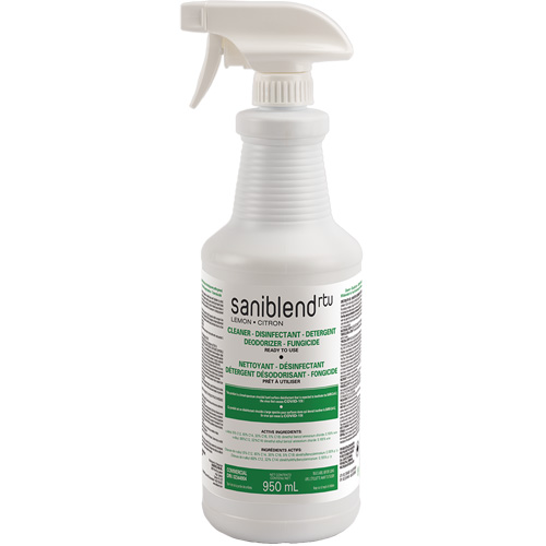 SaniBlend Ready-To-Use Disinfectant & Sanitizer, 950 ml, Trigger Bottle Distribution Élite MP