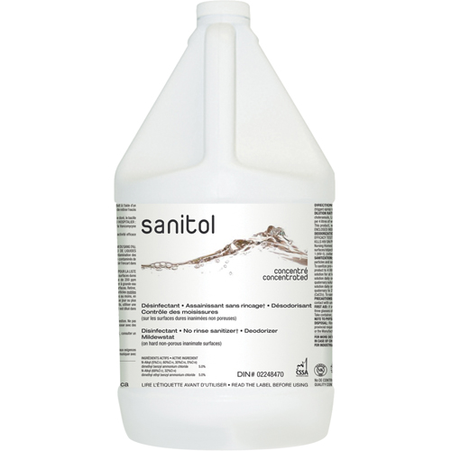 Assainissant & d&eacute;sodorisant Sanitol super concentr&eacute;, 4 L, Cruche Distribution Élite MP