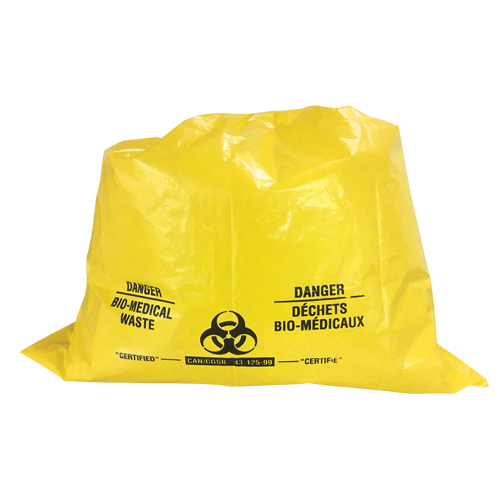 Sacs pour d&eacute;chets bio-m&eacute;dicaux Sure-Guard, Biorisque, 74" lo x 55" la, 2 mil Distribution Élite MP