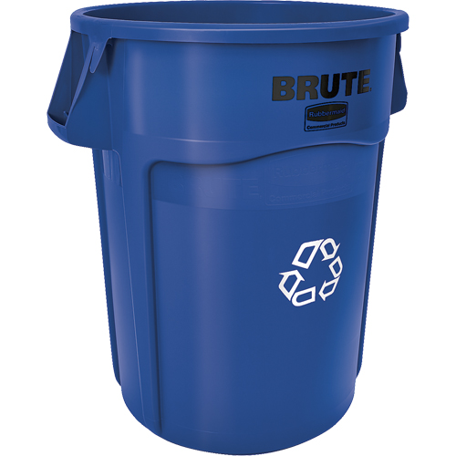 Brute&reg; Collection Recycling Container, Bulk, Plastic, 32 US gal. Distribution Élite MP