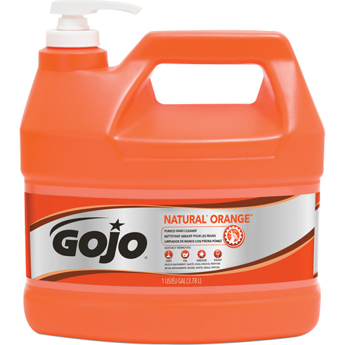 Natural Orange Hand Cleaner, Pumice, 3.78 L, Pump Bottle, Citrus/Orange Distribution Élite MP