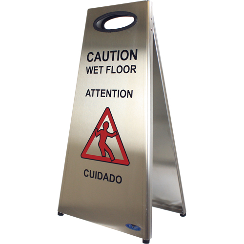 "Wet Floor" Sign, Trilingual With Pictogram Distribution Élite MP