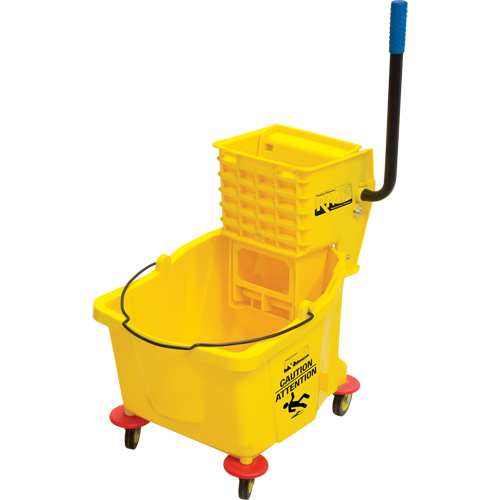Mop Bucket and Wringer, Side Press, 9.5 US Gal.(38 Quart), Yellow Distribution Élite MP