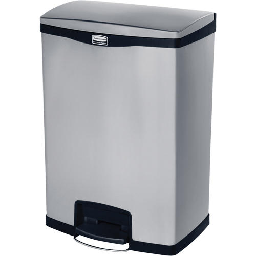 Contenant &agrave; d&eacute;chets Slim Jim , Acier inoxydable, Capacit&eacute; 24 gal. US Distribution Élite MP