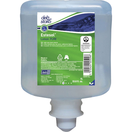Nettoyant l&eacute;ger et pure pour les mains Estesol, Cr&egrave;me, 1 L, Recharge, Fraîcheur Distribution Élite MP