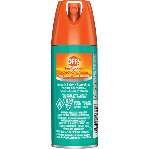 Insectifuge Off! Family Care, DEET &agrave; 15 %, A&eacute;rosol, 2,5 oz. Distribution Élite MP