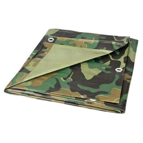 B&acirc;che, Robuste, Camouflage, 6' x 8' x 6 mils Distribution Élite MP