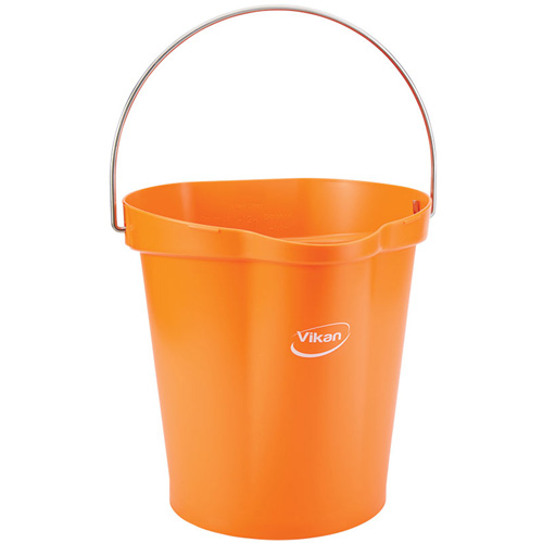 Seau hygi&eacute;nique pour service alimentaire, Tangerine, 3 gal. US Distribution Élite MP