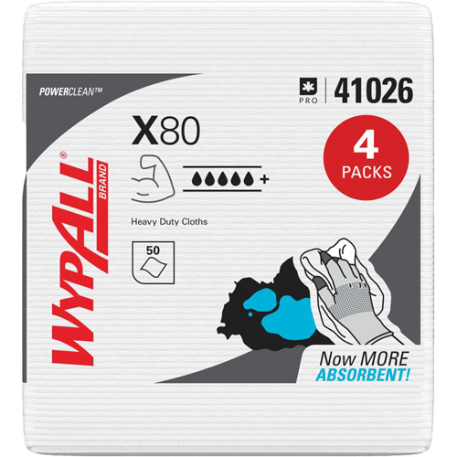 Essuie-tout X80, Robuste, 12-1/2" lo x 12" la Distribution Élite MP