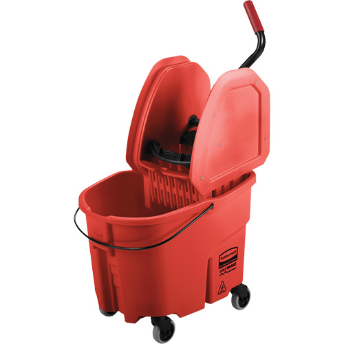 WaveBrake&reg; Mop Bucket & Wringer Combo Pack, Down Press, 8.75 US Gal.(35 Quart), Red Distribution Élite MP