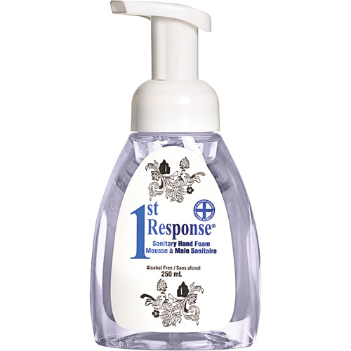 Mousse nettoyante pour les mains 1st Response, Liquide, 250 ml, Bouteille &agrave; pompe, Sans parfum Distribution Élite MP