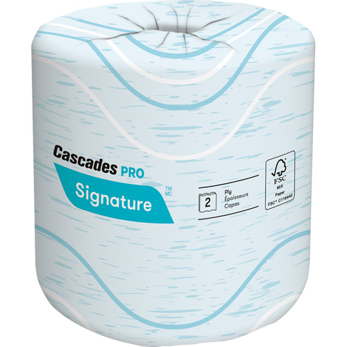 Papier hygi&eacute;nique Pro Signature, 2 Pli, 400 Feuilles/Rouleu, Longueur 133', Blanc Distribution Élite MP