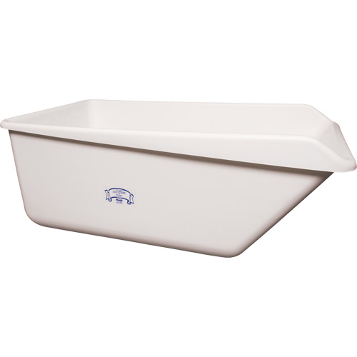 Angled Dump Tub, Plastic, White Distribution Élite MP