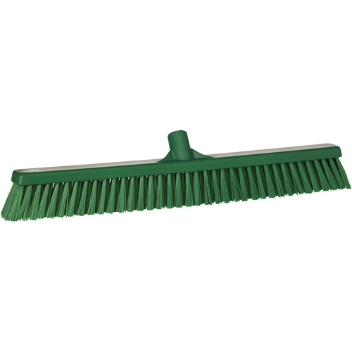 Combo Bristle Push Broom, Coarse/Fine Bristles, 24", Polyester, Green Distribution Élite MP