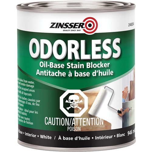 Appr&ecirc;t inodore &agrave; base d'huile qui bloque les taches, Blanc, Tr&egrave;s mat, 946 ml, Canette Distribution Élite MP