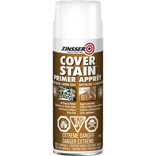 Scellant d'appr&ecirc;t &agrave; base d'huile Cover Stain, Canette a&eacute;rosol, Blanc Distribution Élite MP
