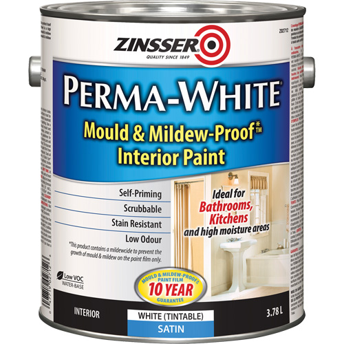 Perma-White&reg; Mold & Mildew-Proof Interior Paint, 3.78 L, Gallon, White Distribution Élite MP