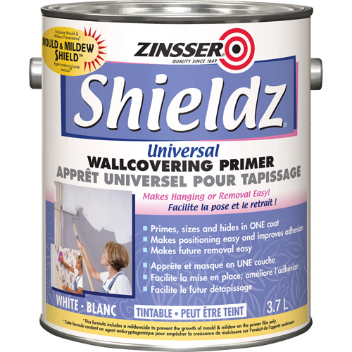 Shieldz&reg; Universal Wall Covering Primer, 3.7 L, Gallon, Tintable White Distribution Élite MP