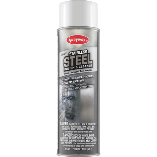 Produit de polissage et nettoyage pour l'acier inoxydable, 20 oz, Canette a&eacute;rosol Distribution Élite MP